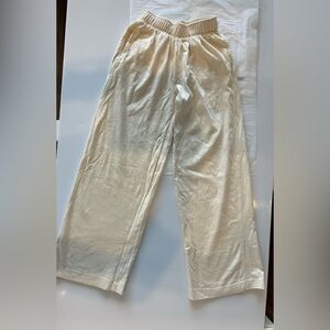 Zara Kids Beige Cotton Elastic Waist Pants 11/12 yo